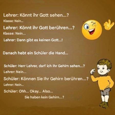 Witz über einen Lehrer, der einem Schüler sagt, dass es keinen Gott gibt - BuzzDay