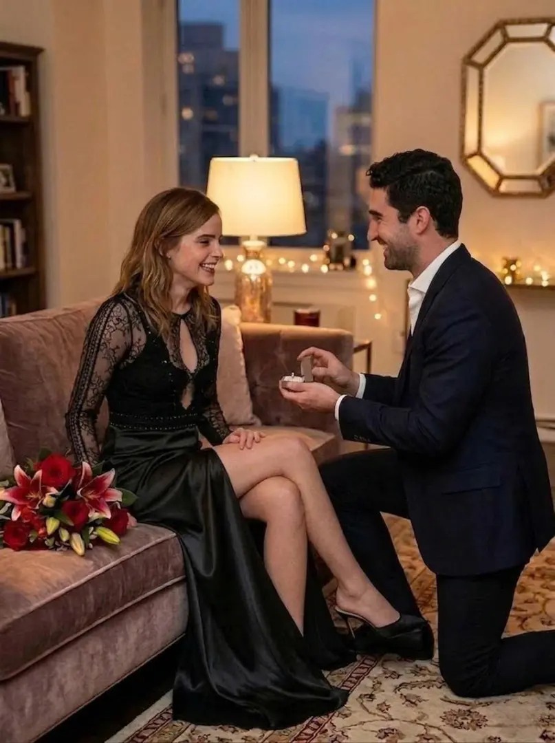 A Dreamlike Proposal: Gonzalo Hevia Baillères and Emma Watson Share an Intimate Night Under the City Lights. hyn - BuzzDay