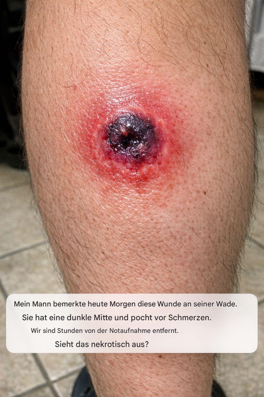 Mein Mann hat eine dunkle Wunde an seinem Bein entdeckt und die Symptome sind erschreckend. - BuzzDay