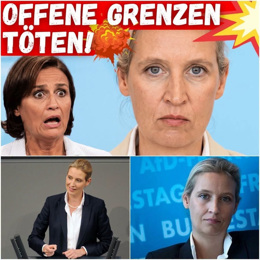 “Offene Grenzen töten!”: Heftiger Eklat bei Alice Weidel Pressekonferenz sorgt für landesweite Debatte . hyn - BuzzDay