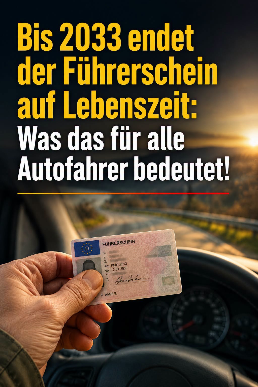 Schock für alle Fahrer: Bis 2033 endet der Führerschein auf Lebenszeit!.H - BuzzDay