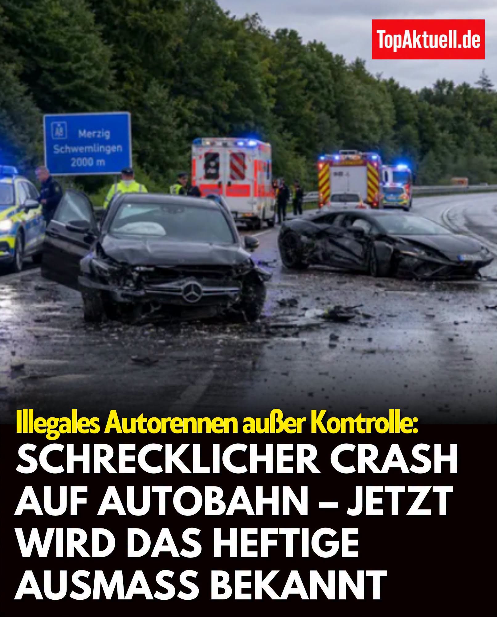 Mercedes-Raser rammt Unbeteiligte beim illegalen Rennen!.H - BuzzDay